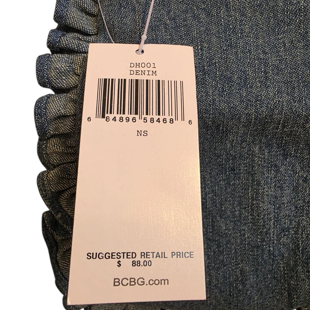 Denim Ruffle Handbag - Picture 4 of 4